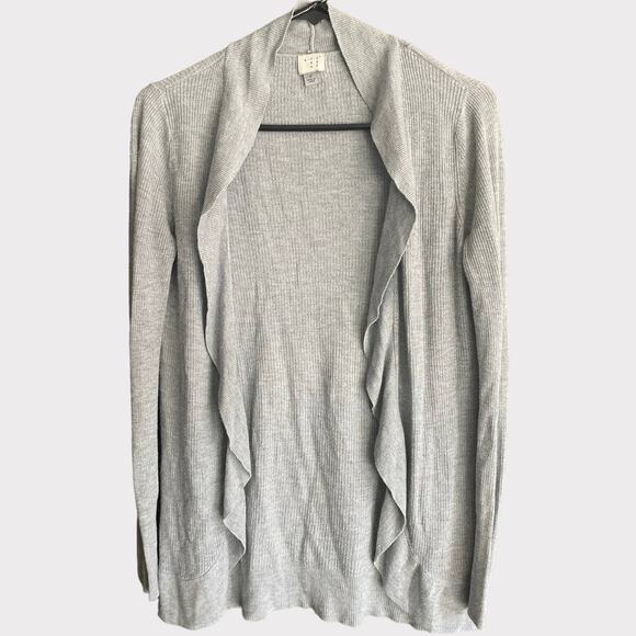 A New Day S Gray Open Front Crdigan Sweater Viscose Nylon Modal - Picture 1 of 7